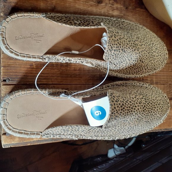 Leopard Print Mules Espadrilles Casual Shoes - Picture 4 of 4